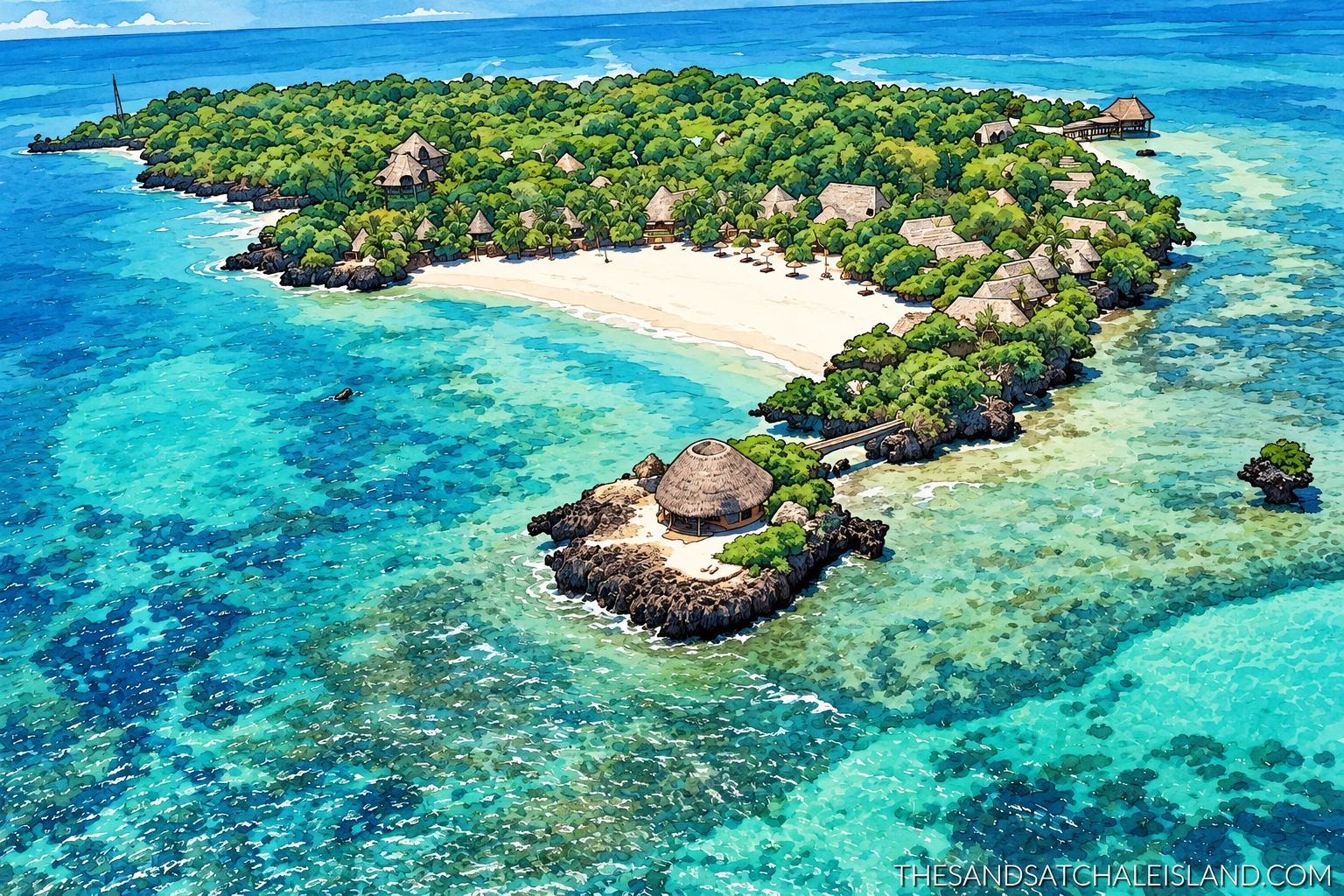 AI illustration based on a real photograph of the property โ Chale Island Resort AI illustration based on a real photograph of the property โ Chale Island Resort