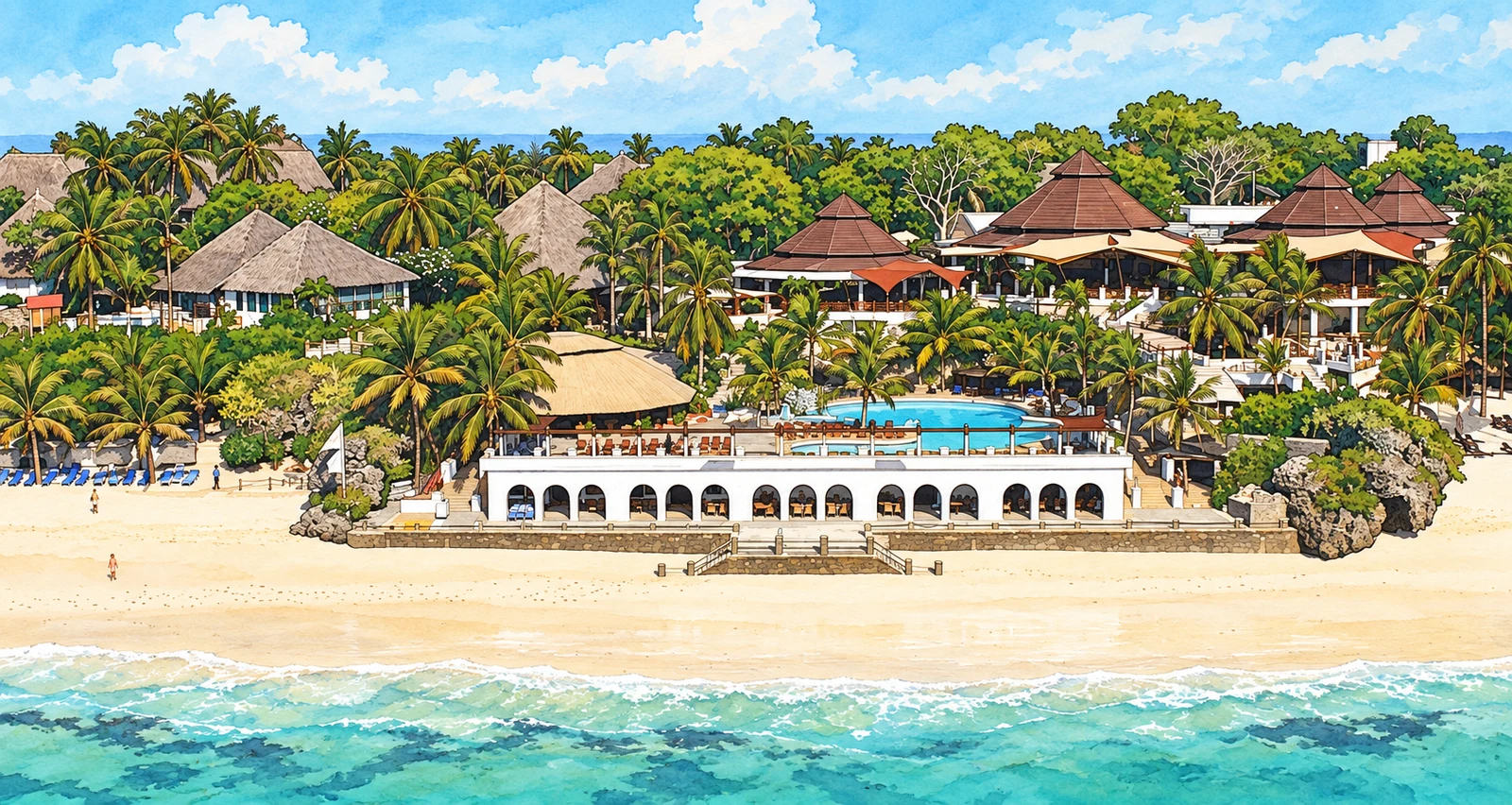 AI illustration based on a real photograph of the property โ Leopard Beach Resort and Spa AI illustration based on a real photograph of the property โ Leopard Beach Resort and Spa